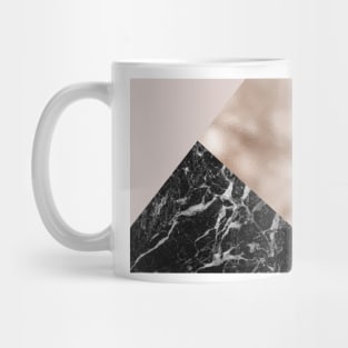 Layered rose gold and black campari marble Mug